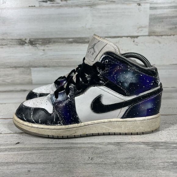 Nike Kids Air Jordan 1 High‎ OG Tie Dye PS Cu0449 100 Sneaker Black & White Size - Picture 2 of 8